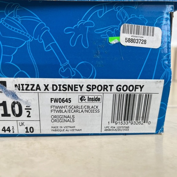 Adidas Nizza x Disney Sport Goofy Blue Sneakers - Picture 6 of 6